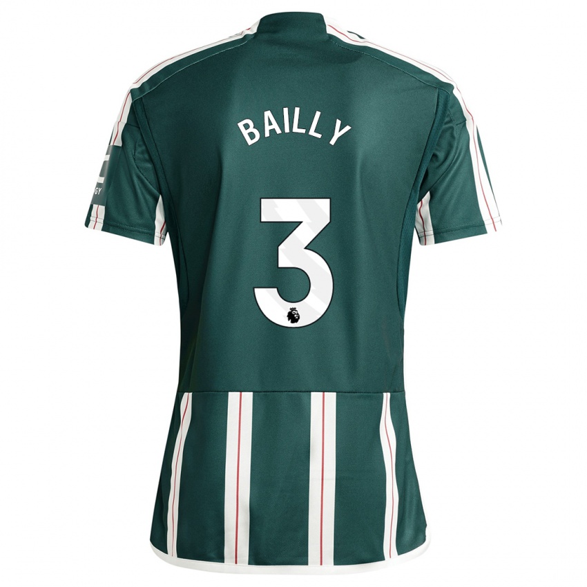 Mujer Camiseta Eric Bailly #3 Verde Oscuro 2ª Equipación 2023/24 La Camisa México