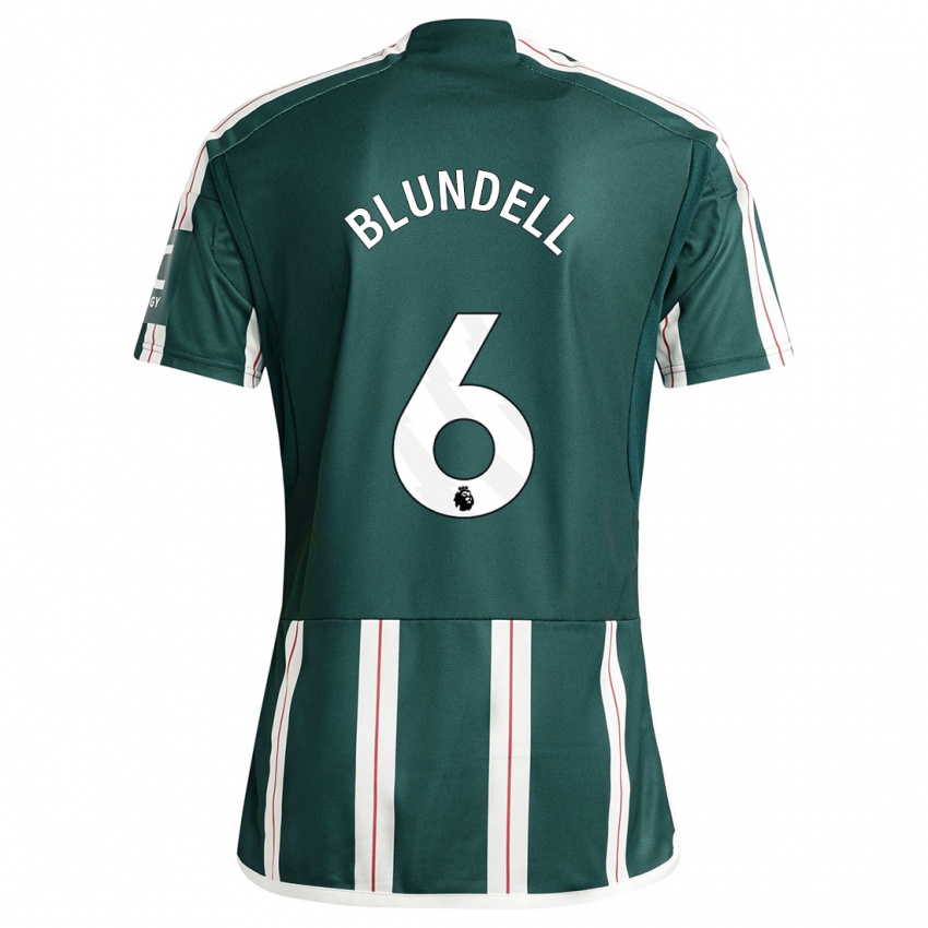 Mujer Camiseta Hannah Blundell #6 Verde Oscuro 2ª Equipación 2023/24 La Camisa México