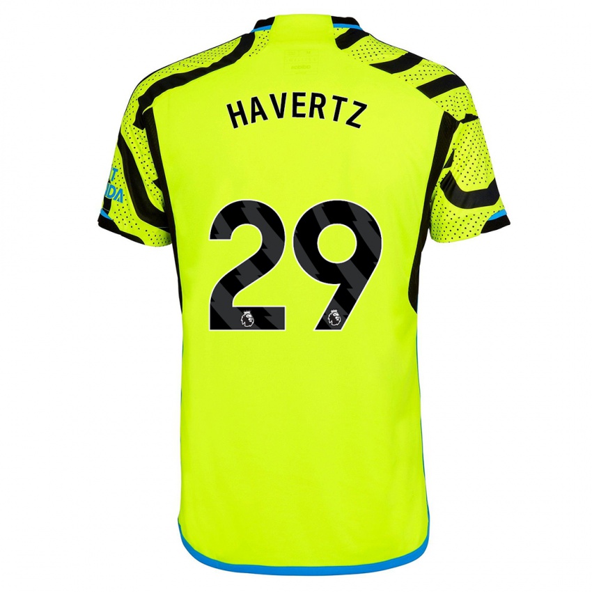 Mujer Camiseta Kai Havertz #29 Amarillo 2ª Equipación 2023/24 La Camisa México