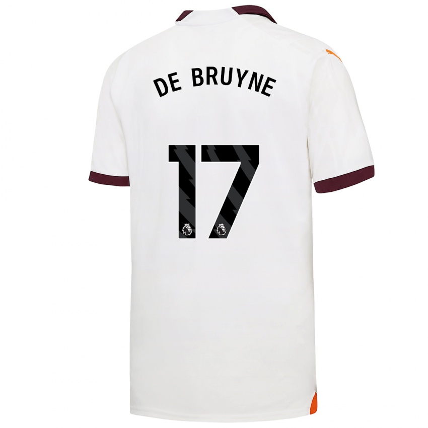 Mujer Camiseta Kevin De Bruyne #17 Blanco 2ª Equipación 2023/24 La Camisa México
