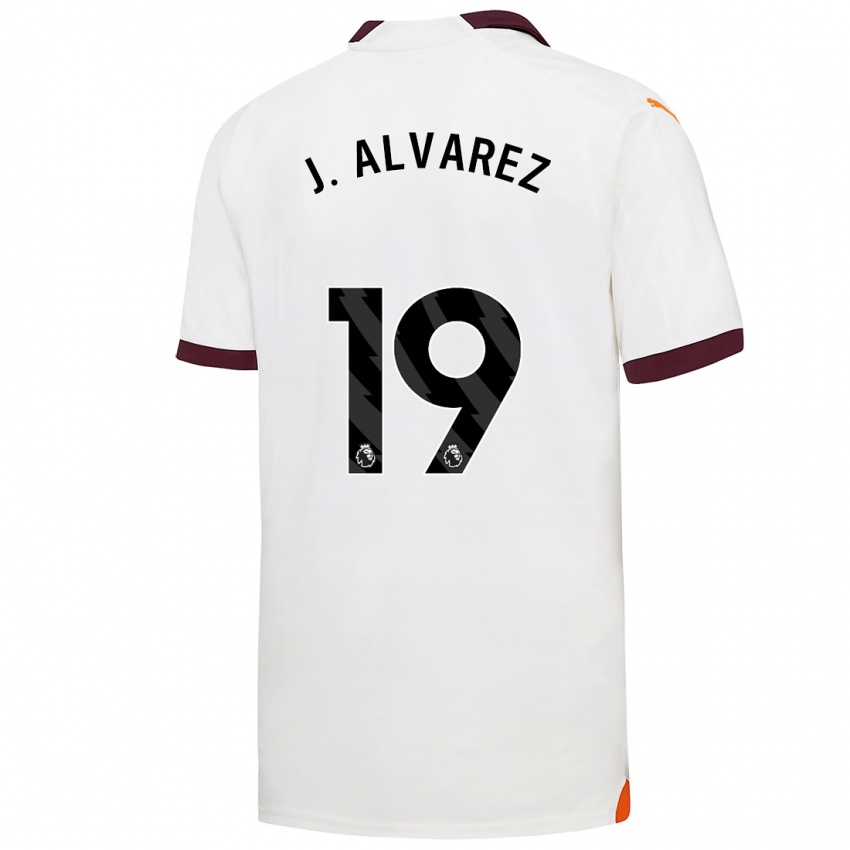 Mujer Camiseta Julian Alvarez #19 Blanco 2ª Equipación 2023/24 La Camisa México