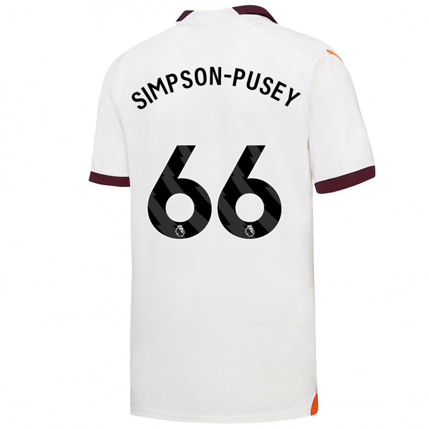 Mujer Camiseta Jahmai Simpson-Pusey #66 Blanco 2ª Equipación 2023/24 La Camisa México