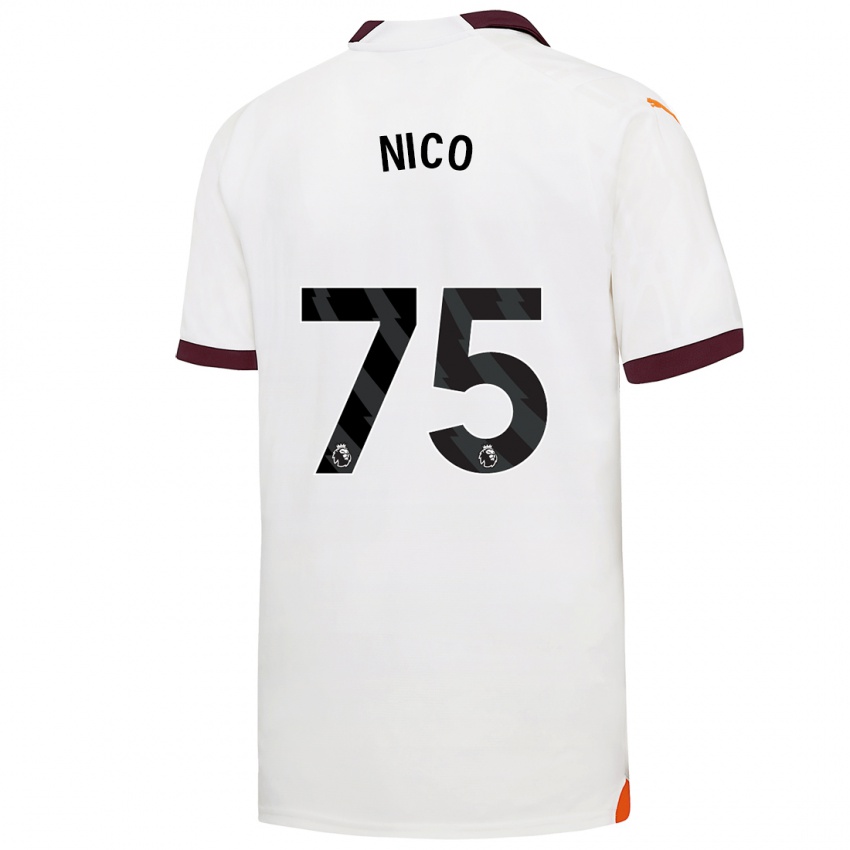Mujer Camiseta Nico O'reilly #75 Blanco 2ª Equipación 2023/24 La Camisa México