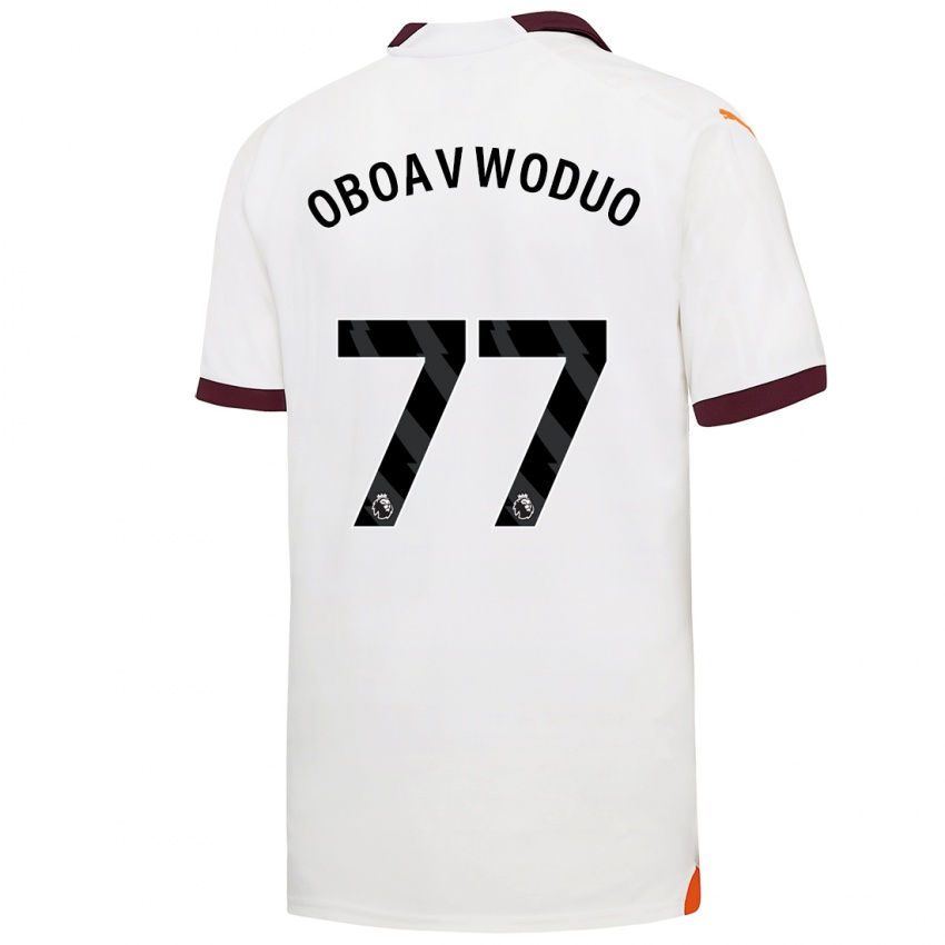 Mujer Camiseta Justin Oboavwoduo #77 Blanco 2ª Equipación 2023/24 La Camisa México