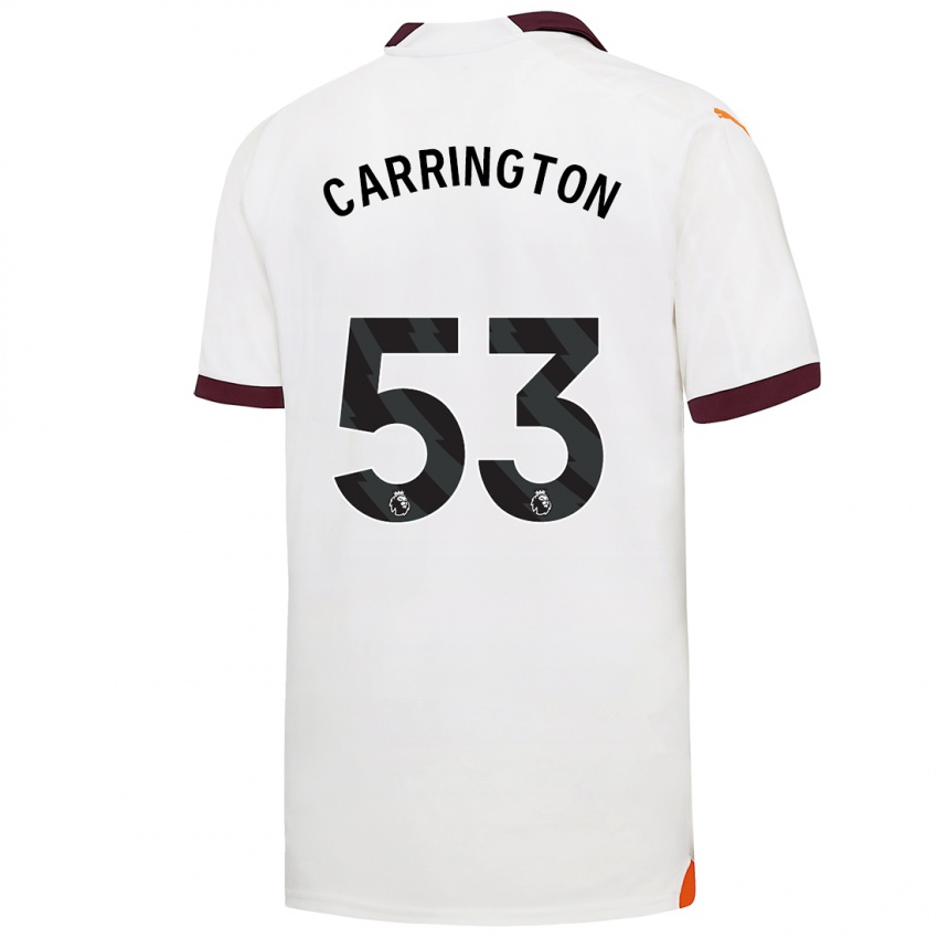 Mujer Camiseta Ezra Carrington #53 Blanco 2ª Equipación 2023/24 La Camisa México