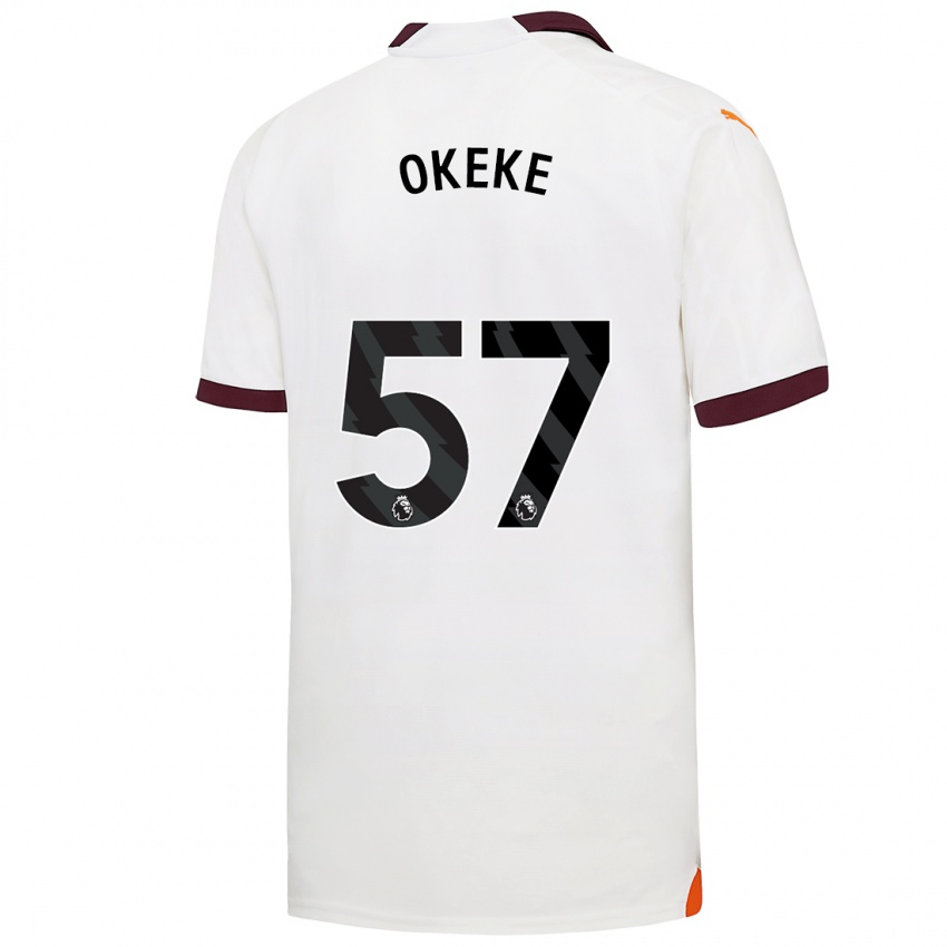 Mujer Camiseta Michael Okeke #57 Blanco 2ª Equipación 2023/24 La Camisa México