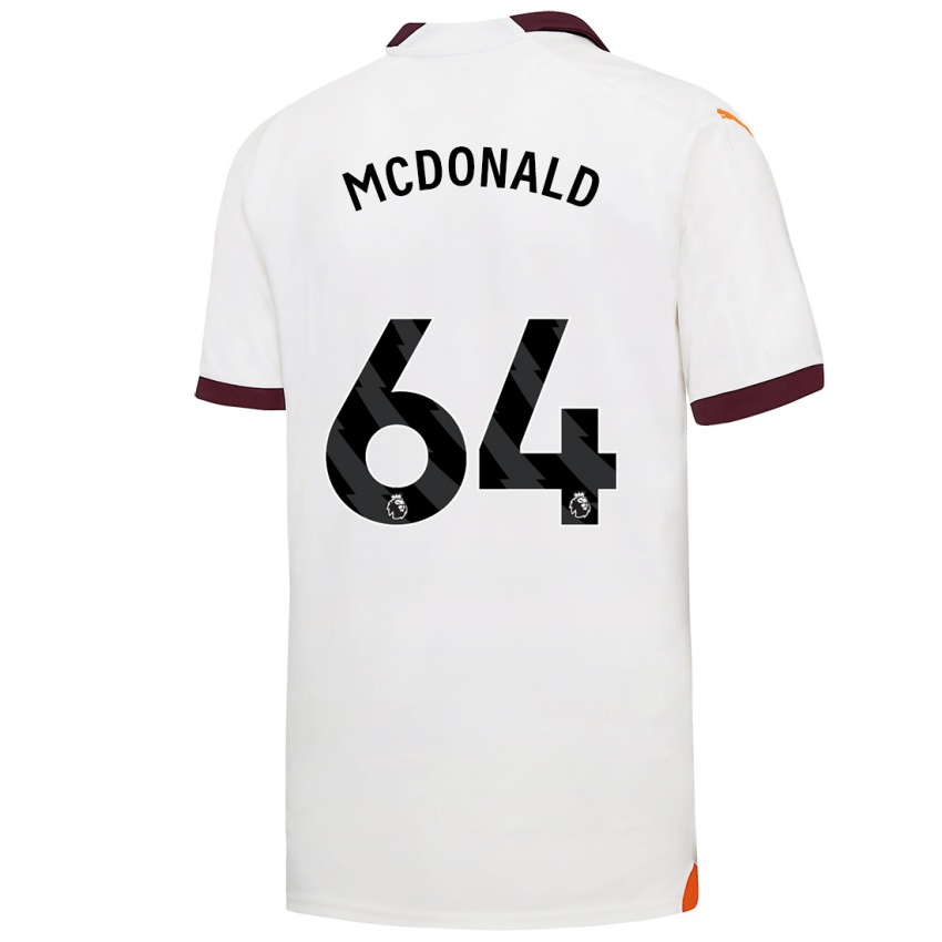 Mujer Camiseta Rowan Mcdonald #64 Blanco 2ª Equipación 2023/24 La Camisa México