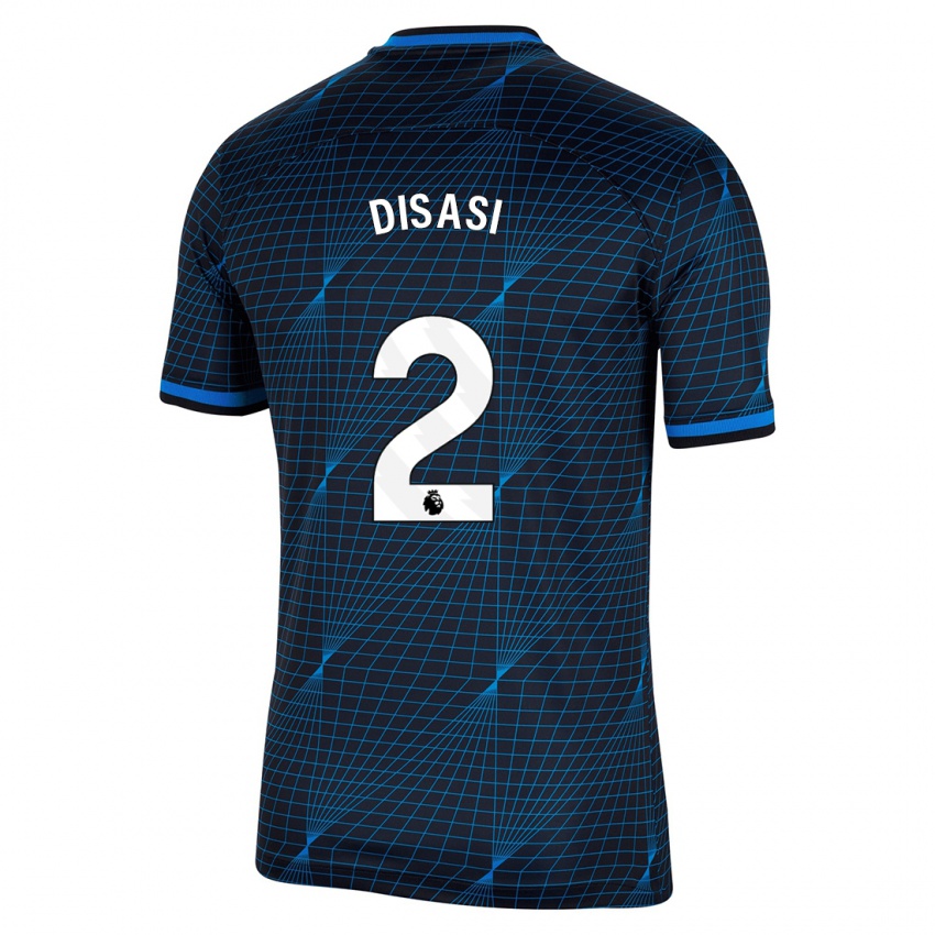 Mujer Camiseta Axel Disasi #2 Azul Oscuro 2ª Equipación 2023/24 La Camisa México