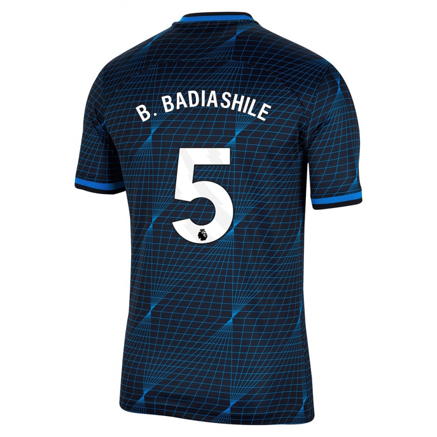 Mujer Camiseta Benoît Badiashile #5 Azul Oscuro 2ª Equipación 2023/24 La Camisa México