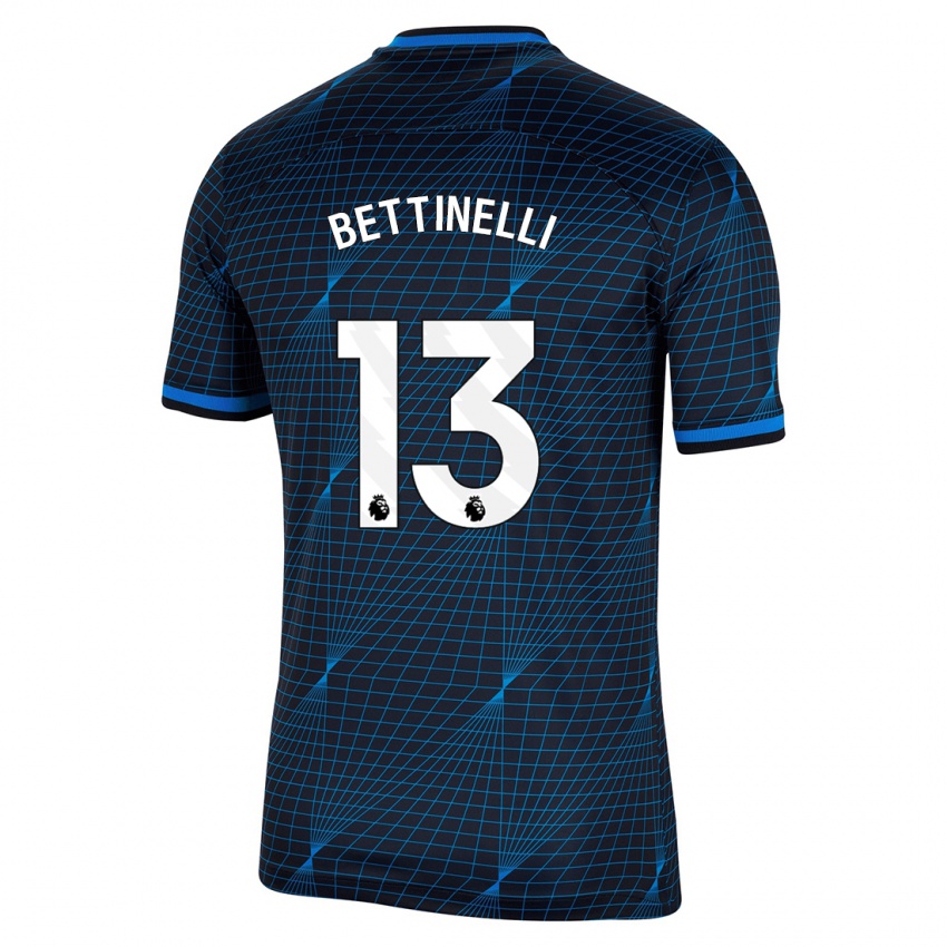 Mujer Camiseta Marcus Bettinelli #13 Azul Oscuro 2ª Equipación 2023/24 La Camisa México