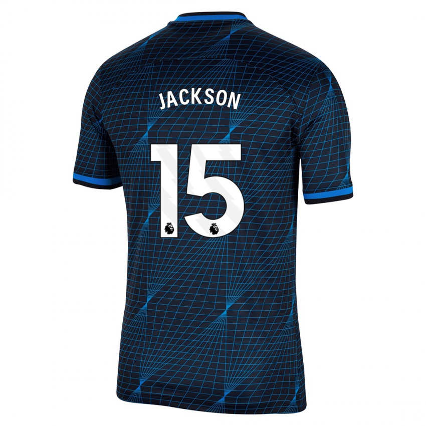 Mujer Camiseta Nicolas Jackson #15 Azul Oscuro 2ª Equipación 2023/24 La Camisa México