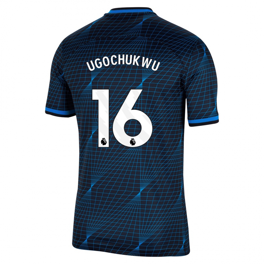 Mujer Camiseta Lesley Ugochukwu #16 Azul Oscuro 2ª Equipación 2023/24 La Camisa México