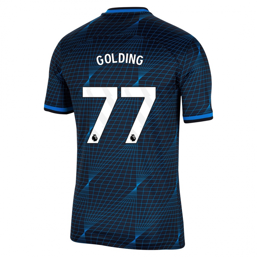 Mujer Camiseta Michael Golding #77 Azul Oscuro 2ª Equipación 2023/24 La Camisa México