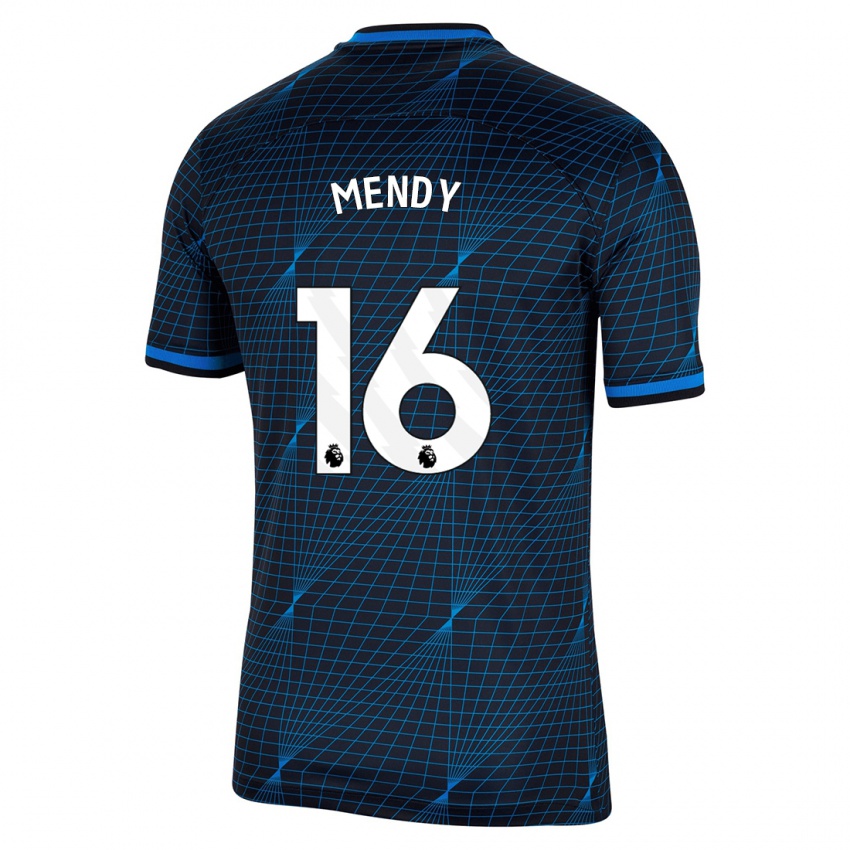 Mujer Camiseta Edouard Mendy #16 Azul Oscuro 2ª Equipación 2023/24 La Camisa México