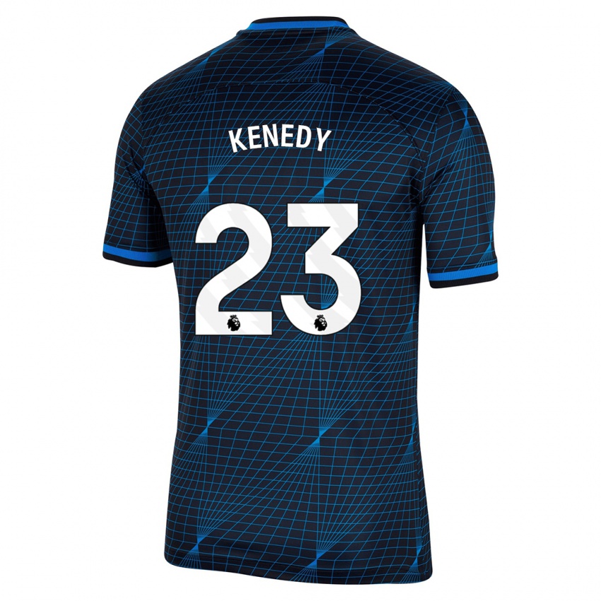 Mujer Camiseta Robert Kenedy #23 Azul Oscuro 2ª Equipación 2023/24 La Camisa México