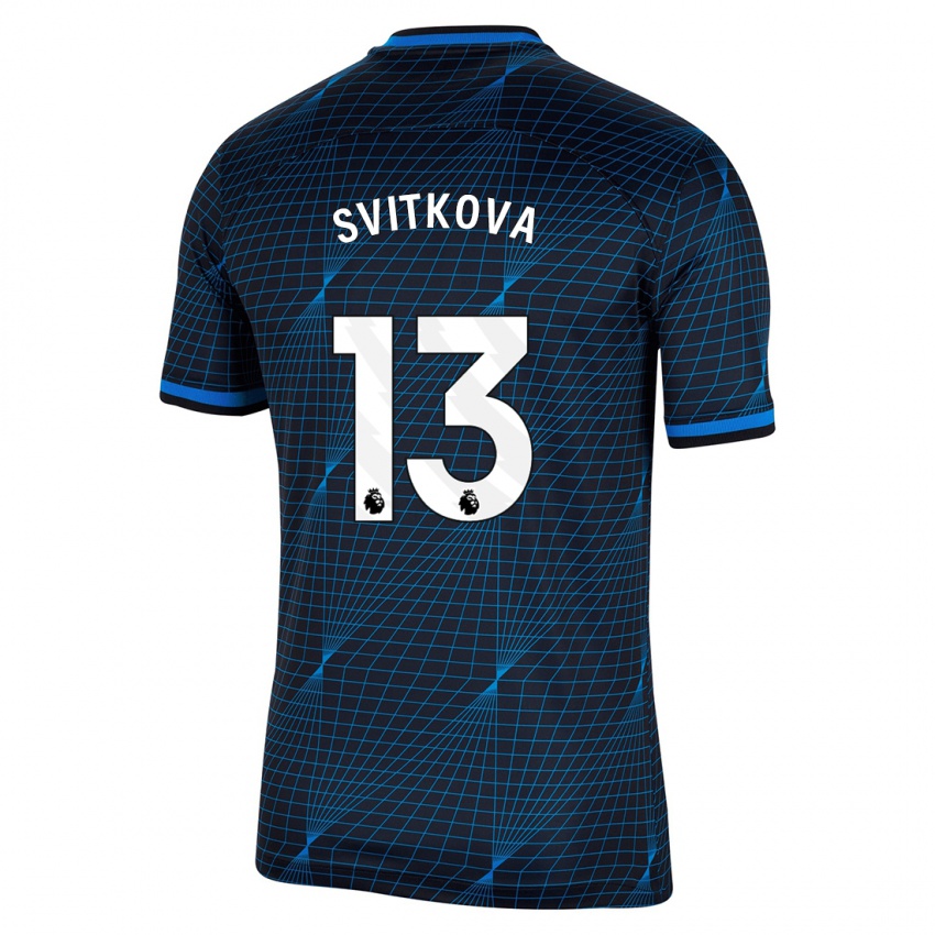 Mujer Camiseta Katerina Svitkova #13 Azul Oscuro 2ª Equipación 2023/24 La Camisa México