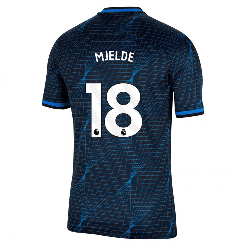 Mujer Camiseta Maren Mjelde #18 Azul Oscuro 2ª Equipación 2023/24 La Camisa México