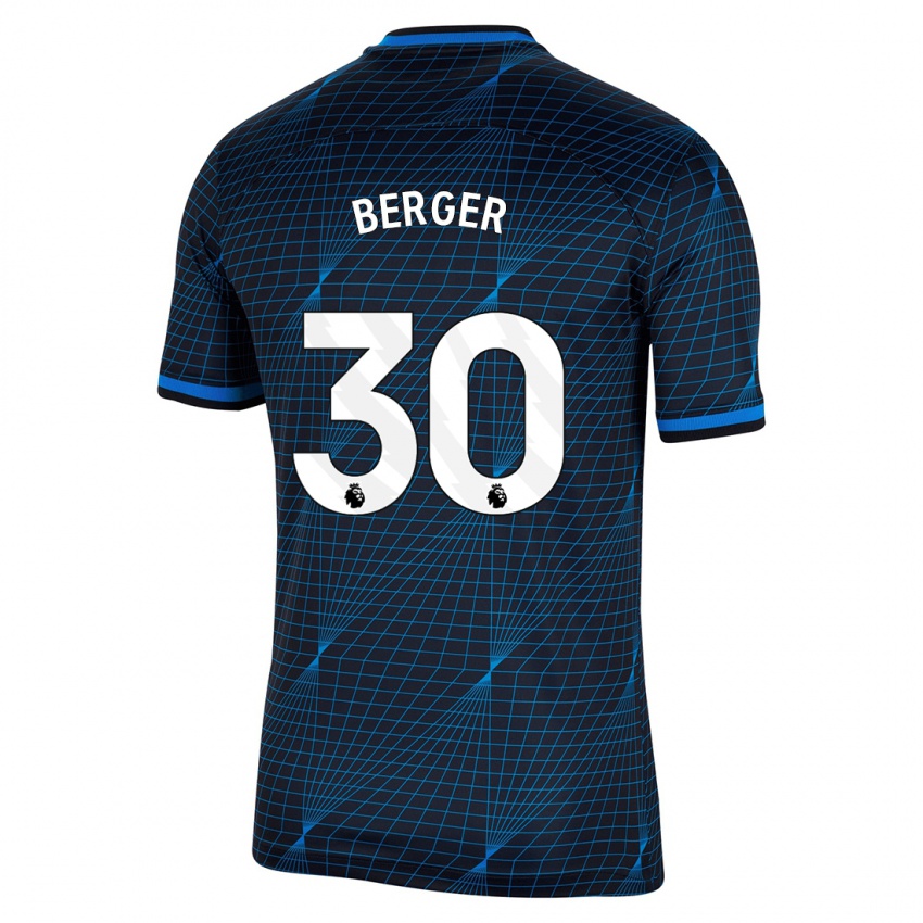 Mujer Camiseta Ann-Katrin Berger #30 Azul Oscuro 2ª Equipación 2023/24 La Camisa México