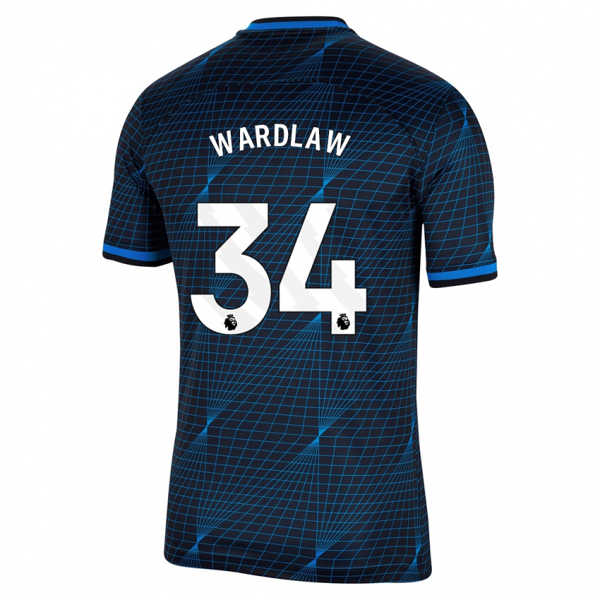 Mujer Camiseta Charlotte Wardlaw #34 Azul Oscuro 2ª Equipación 2023/24 La Camisa México