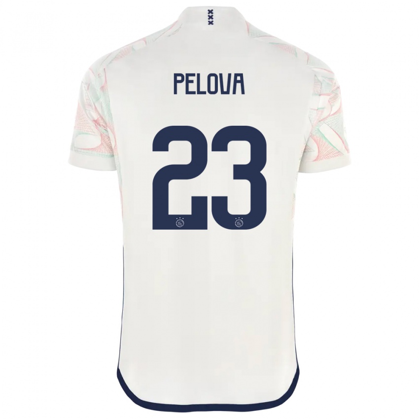 Mujer Camiseta Victoria Pelova #23 Blanco 2ª Equipación 2023/24 La Camisa México