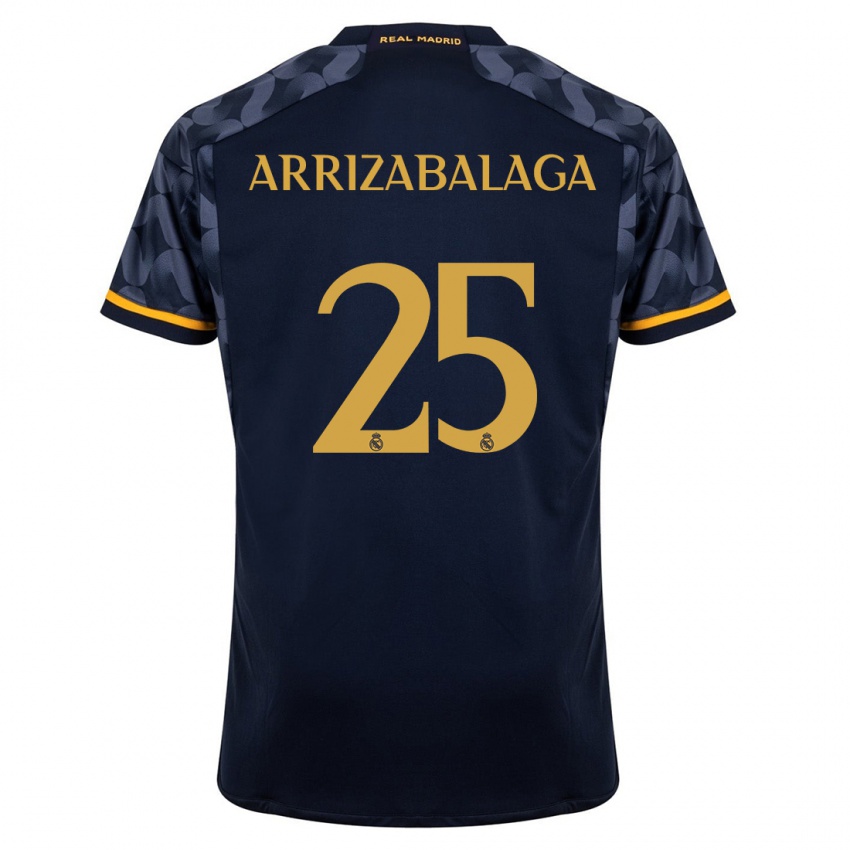 Mujer Camiseta Kepa Arrizabalaga #25 Azul Oscuro 2ª Equipación 2023/24 La Camisa México