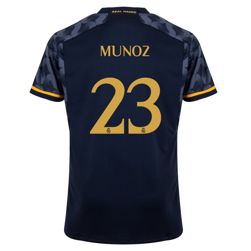 Mujer Camiseta Victor Munoz #23 Azul Oscuro 2ª Equipación 2023/24 La Camisa México