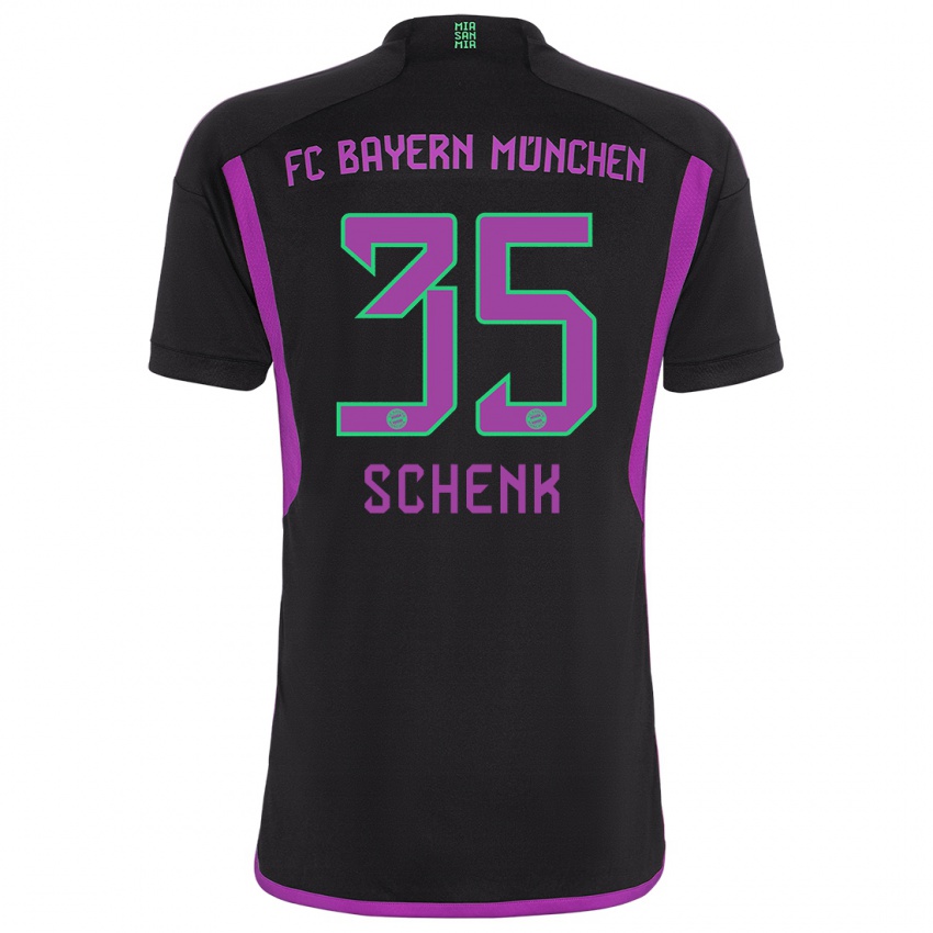 Mujer Camiseta Johannes Schenk #35 Negro 2ª Equipación 2023/24 La Camisa México