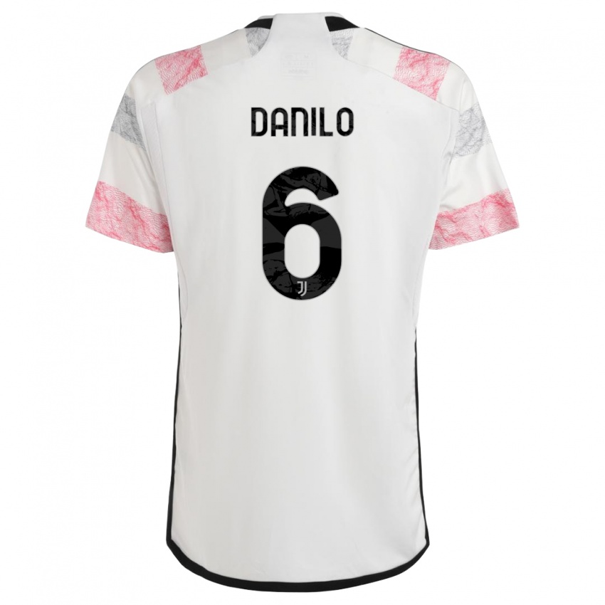 Mujer Camiseta Danilo #6 Blanco Rosa 2ª Equipación 2023/24 La Camisa México