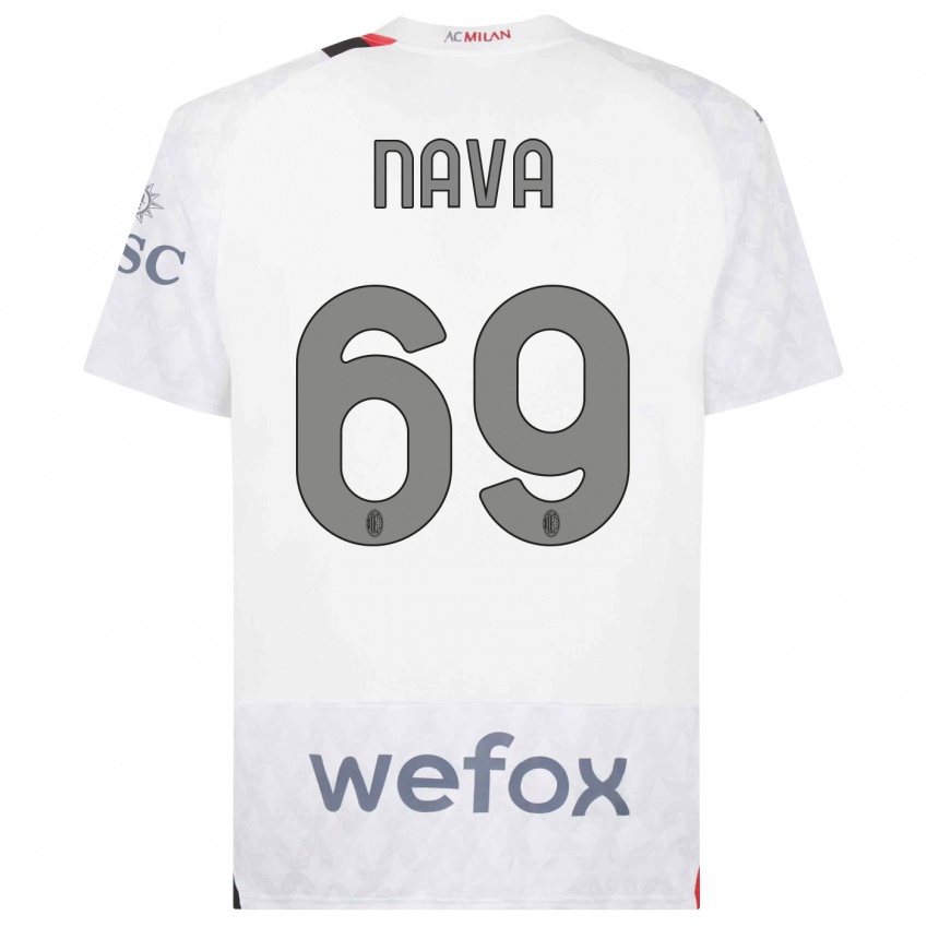 Mujer Camiseta Lapo Nava #69 Blanco 2ª Equipación 2023/24 La Camisa México