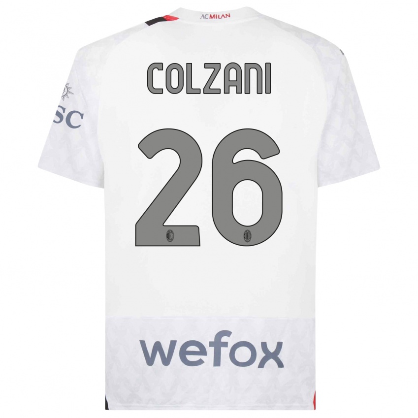 Mujer Camiseta Edoardo Colzani #26 Blanco 2ª Equipación 2023/24 La Camisa México