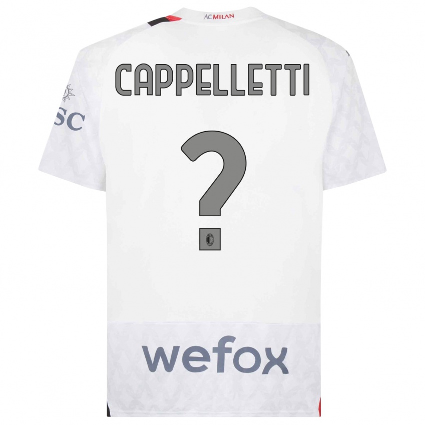 Mujer Camiseta Mattia Cappelletti #0 Blanco 2ª Equipación 2023/24 La Camisa México