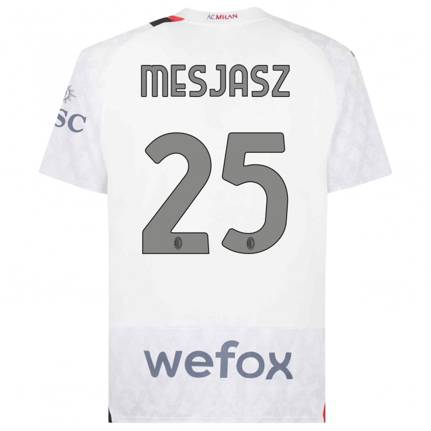 Mujer Camiseta Malgorzata Mesjasz #25 Blanco 2ª Equipación 2023/24 La Camisa México