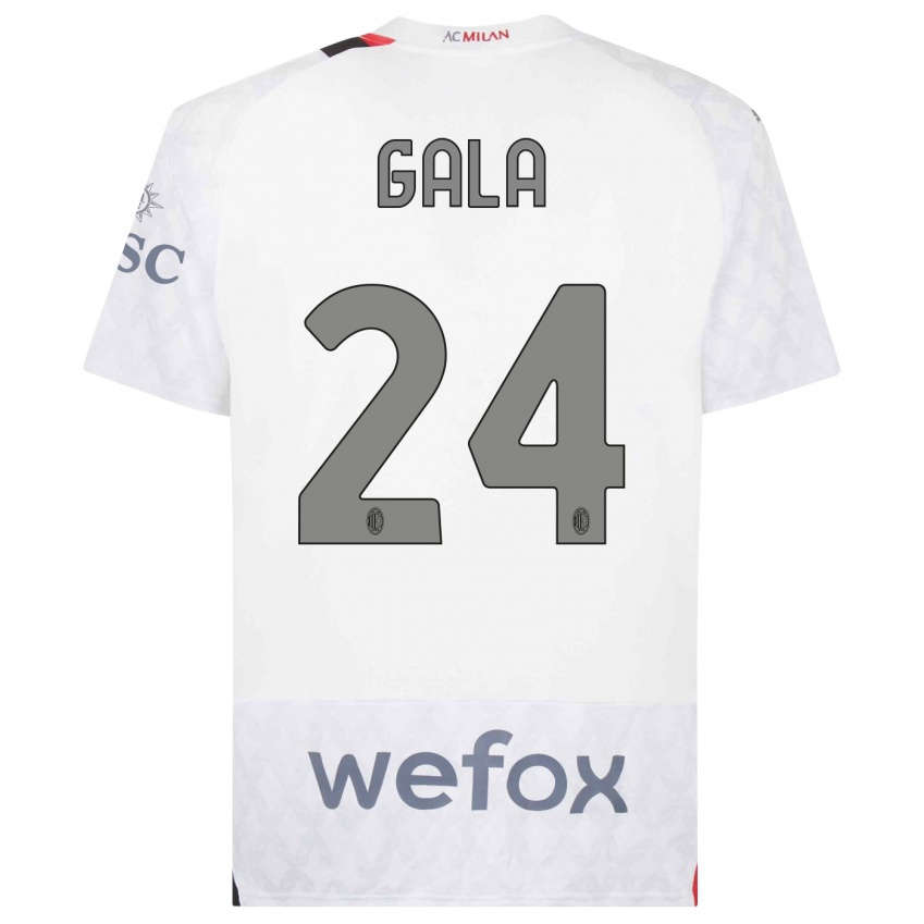 Mujer Camiseta Antonio Gala #24 Blanco 2ª Equipación 2023/24 La Camisa México