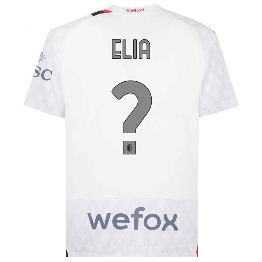 Mujer Camiseta Emanuele Elia #0 Blanco 2ª Equipación 2023/24 La Camisa México