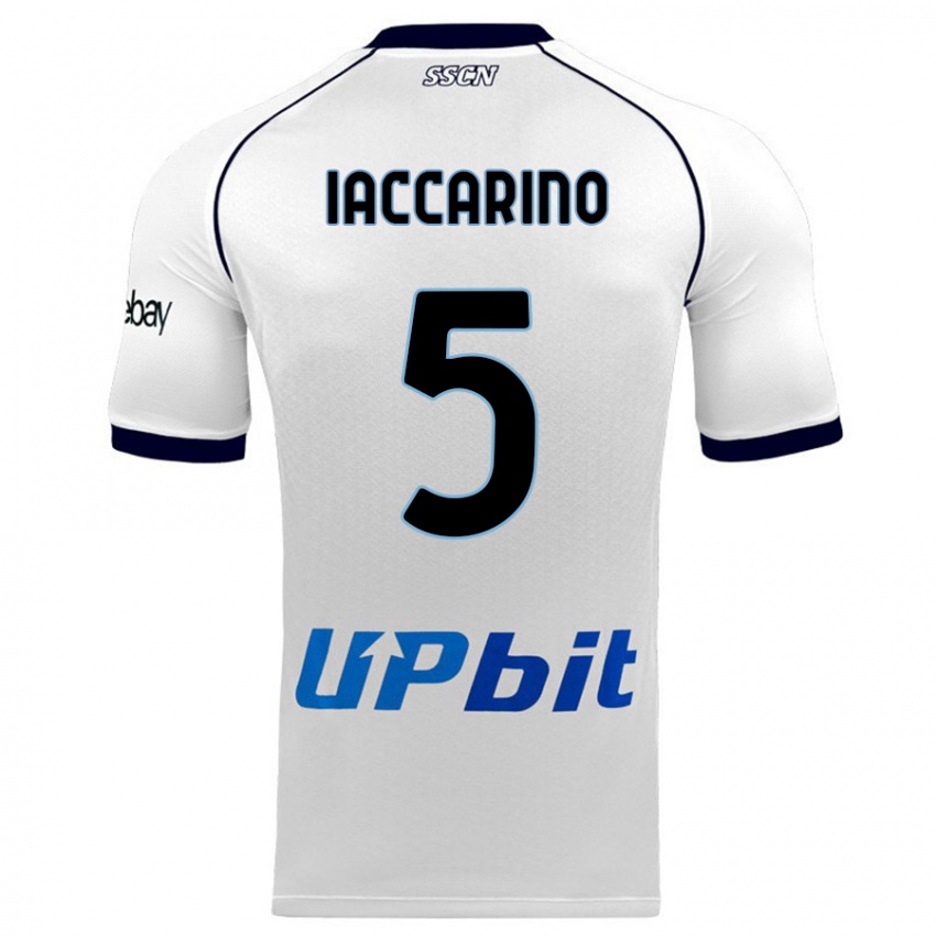 Mujer Camiseta Gennaro Iaccarino #5 Blanco 2ª Equipación 2023/24 La Camisa México