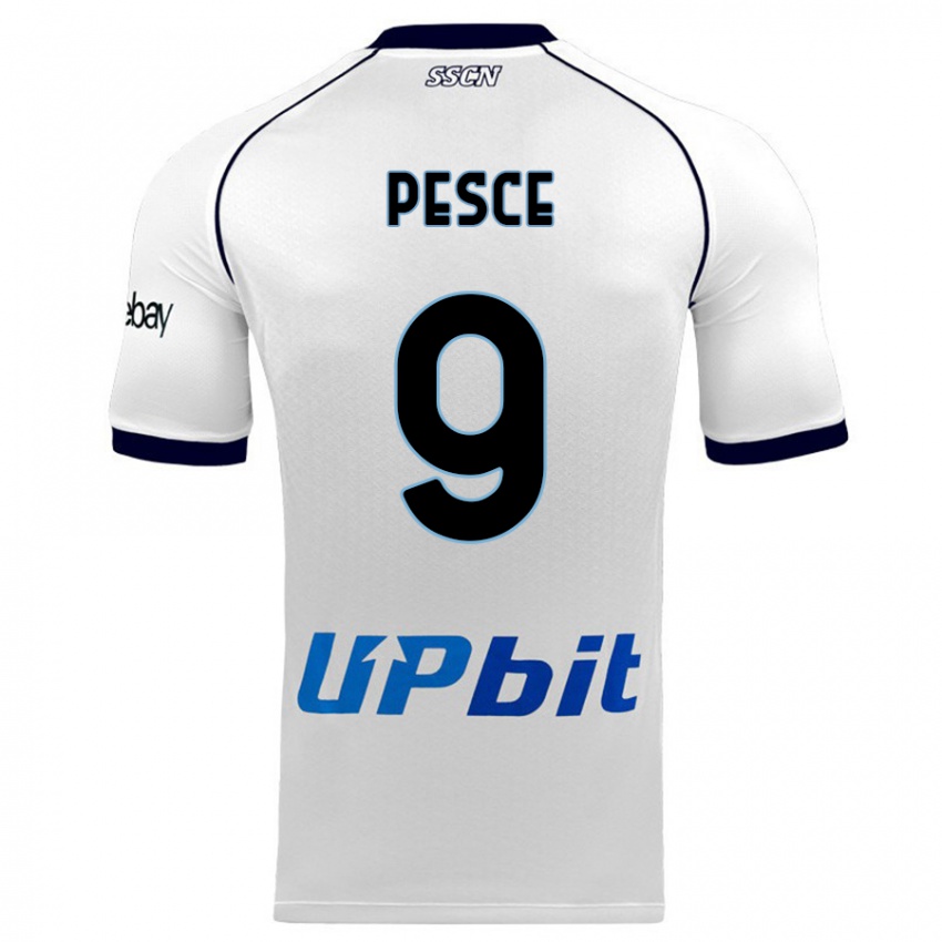 Mujer Camiseta Antonio Pesce #9 Blanco 2ª Equipación 2023/24 La Camisa México