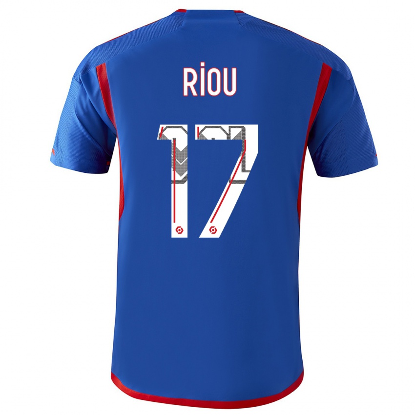 Mujer Camiseta Remy Riou #17 Azul Rojo 2ª Equipación 2023/24 La Camisa México