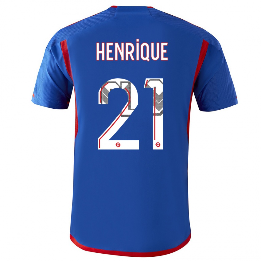 Mujer Camiseta Henrique #21 Azul Rojo 2ª Equipación 2023/24 La Camisa México