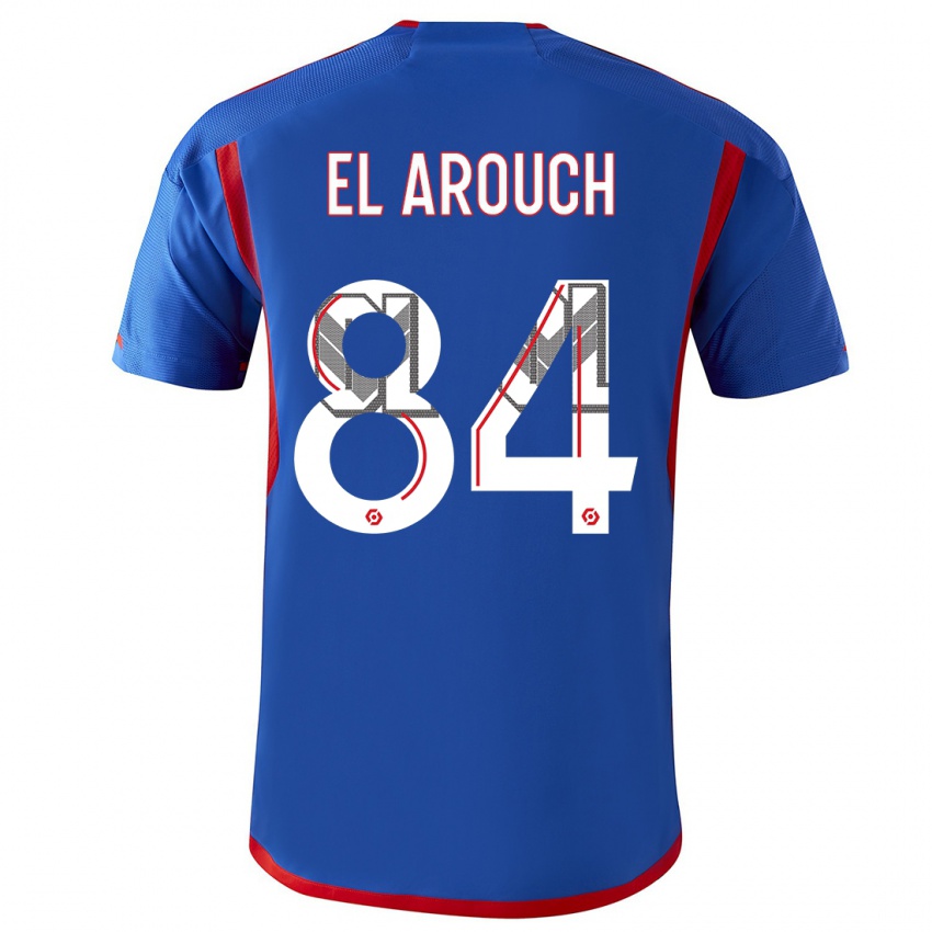 Mujer Camiseta Mohamed El Arouch #84 Azul Rojo 2ª Equipación 2023/24 La Camisa México