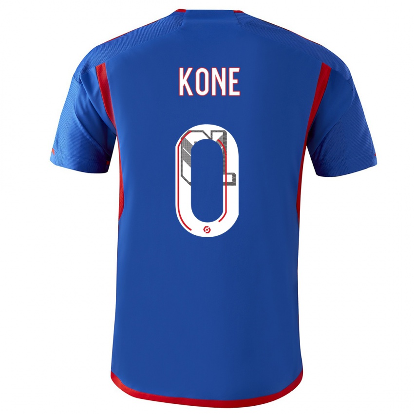 Mujer Camiseta Youssouf Kone #0 Azul Rojo 2ª Equipación 2023/24 La Camisa México