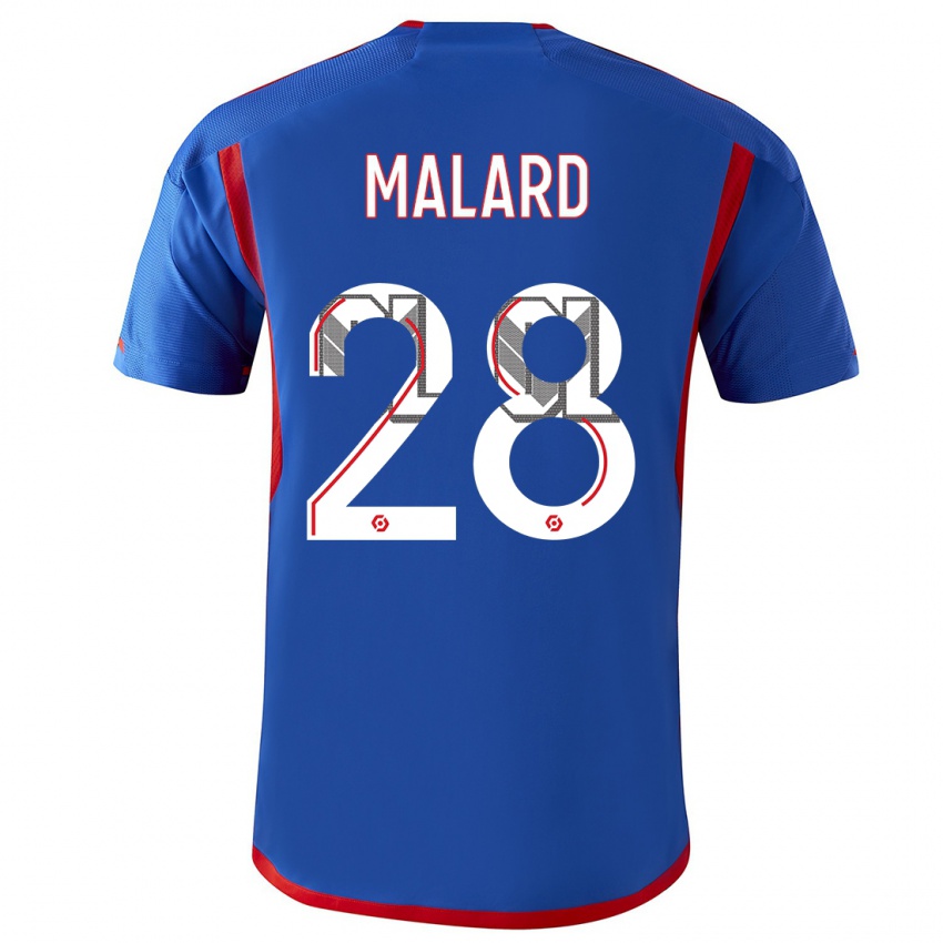 Mujer Camiseta Melvine Malard #28 Azul Rojo 2ª Equipación 2023/24 La Camisa México