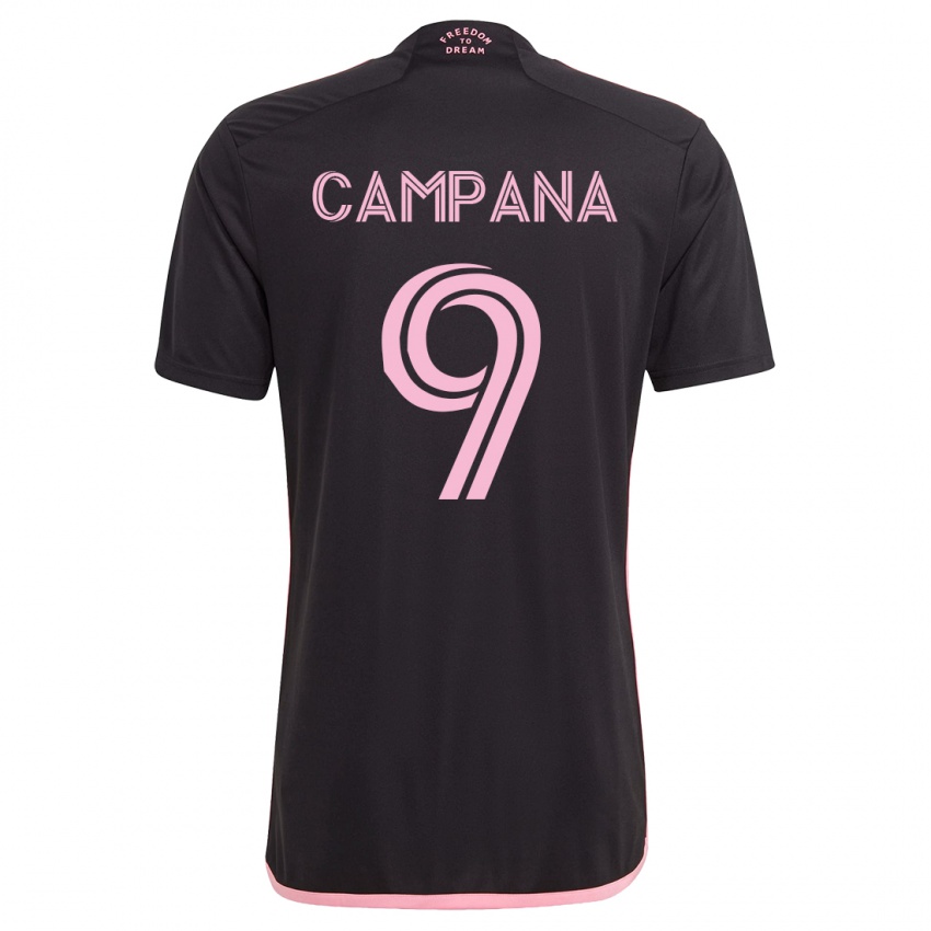 Mujer Camiseta Leonardo Campana #9 Negro 2ª Equipación 2023/24 La Camisa México