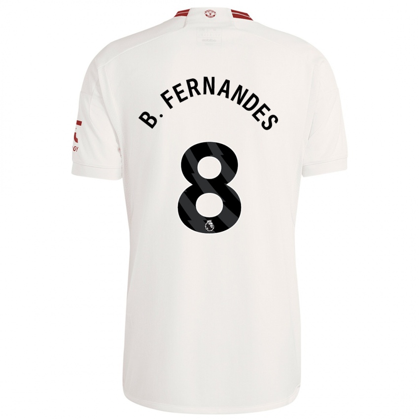 Mujer Camiseta Bruno Fernandes #8 Blanco Equipación Tercera 2023/24 La Camisa México
