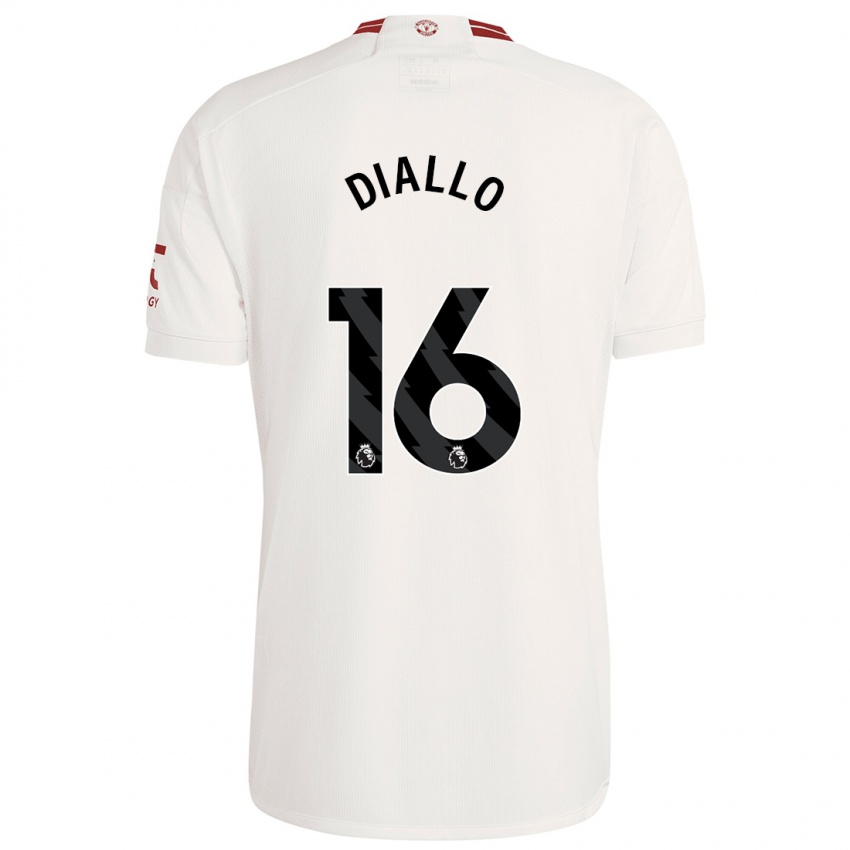 Mujer Camiseta Amad Diallo #16 Blanco Equipación Tercera 2023/24 La Camisa México