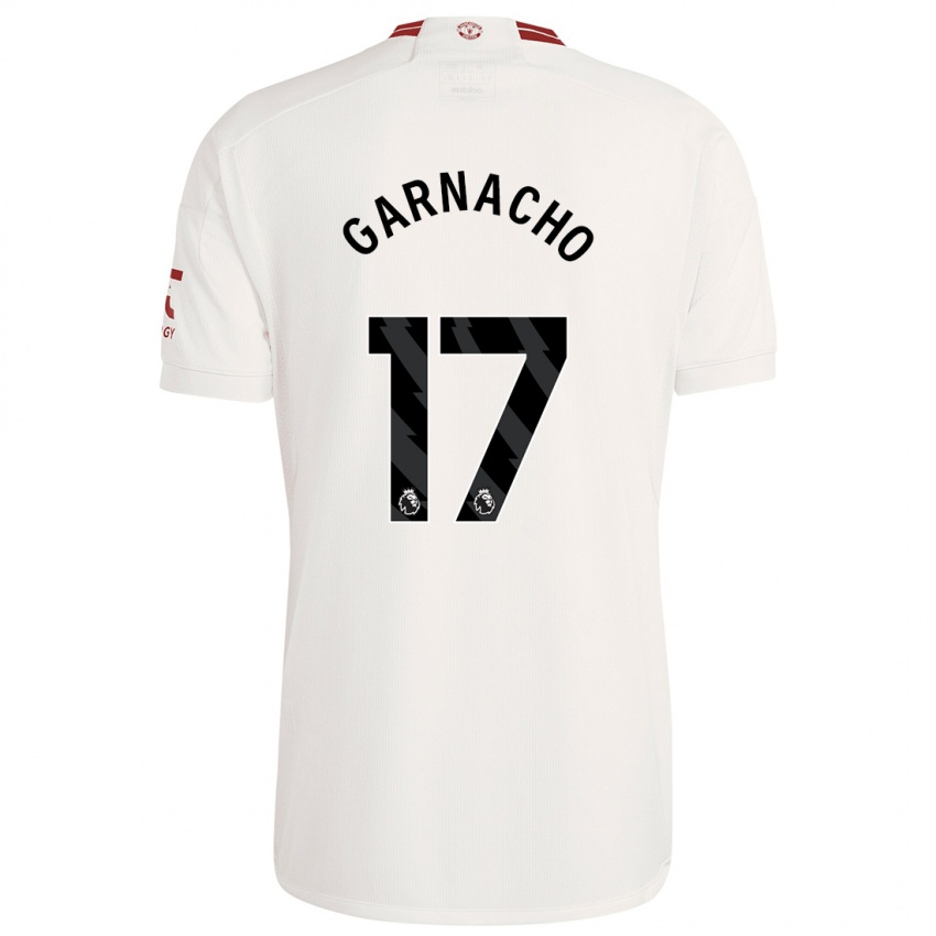 Mujer Camiseta Alejandro Garnacho #17 Blanco Equipación Tercera 2023/24 La Camisa México