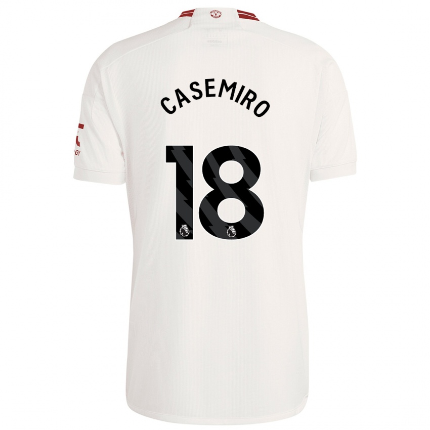 Mujer Camiseta Casemiro #18 Blanco Equipación Tercera 2023/24 La Camisa México