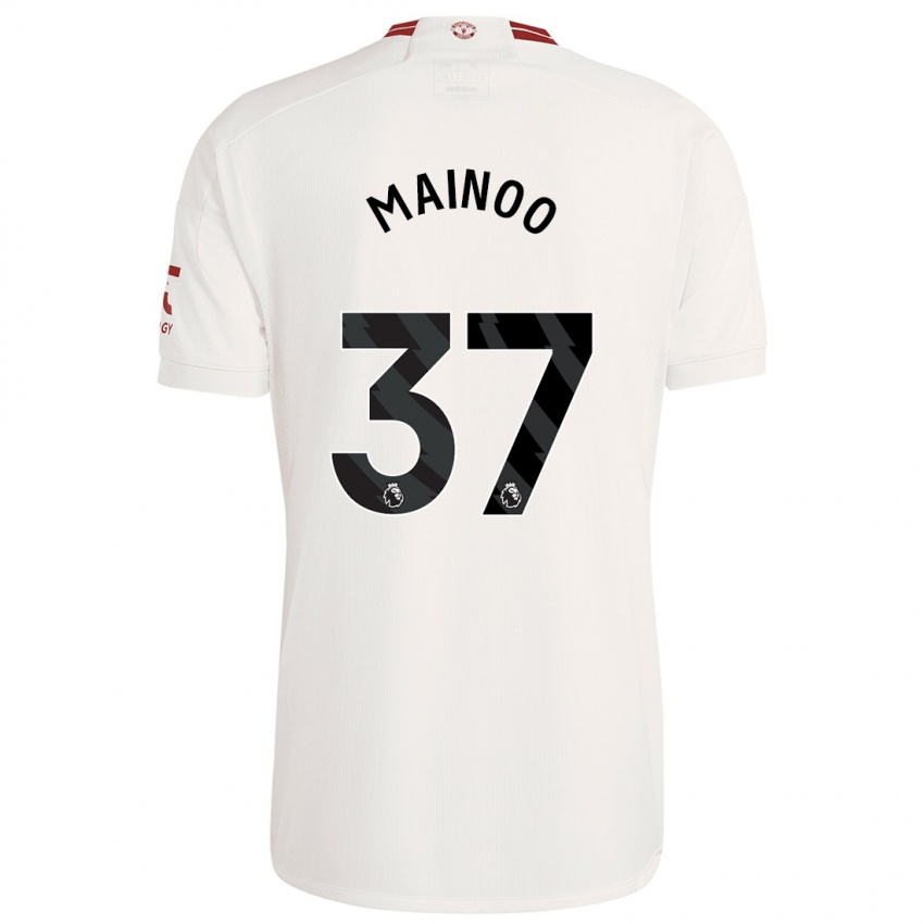 Mujer Camiseta Kobbie Mainoo #37 Blanco Equipación Tercera 2023/24 La Camisa México