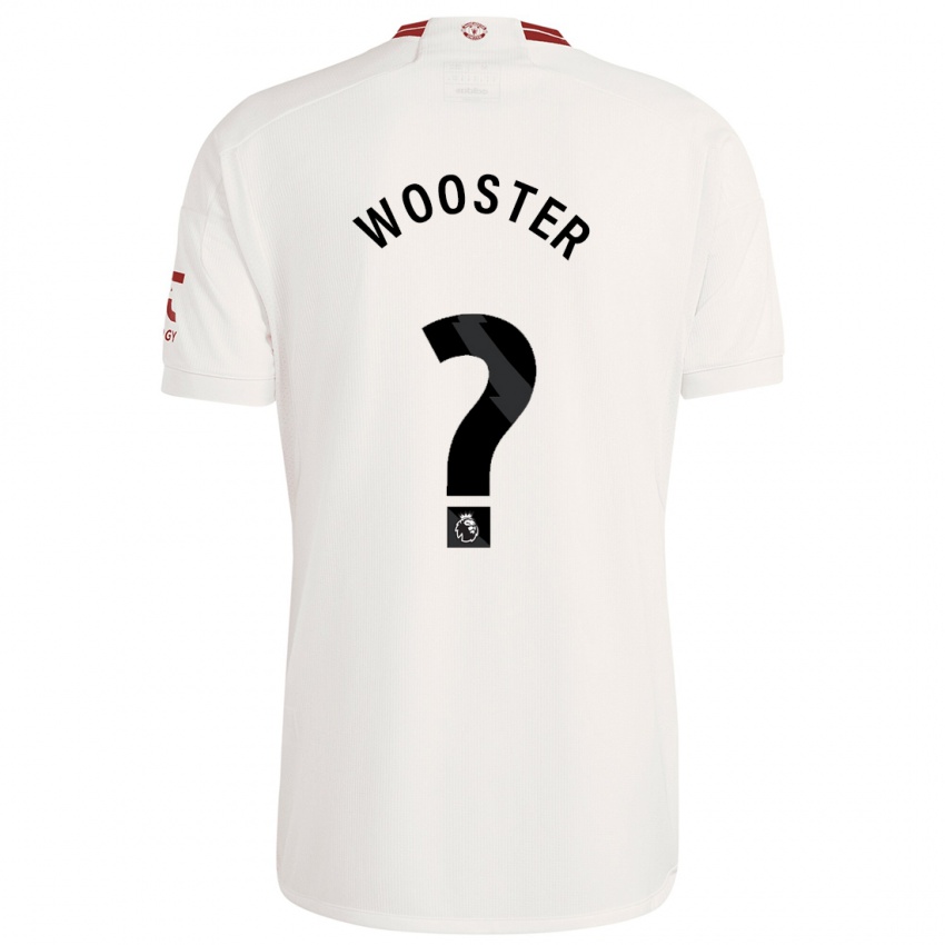 Mujer Camiseta Tom Wooster #0 Blanco Equipación Tercera 2023/24 La Camisa México