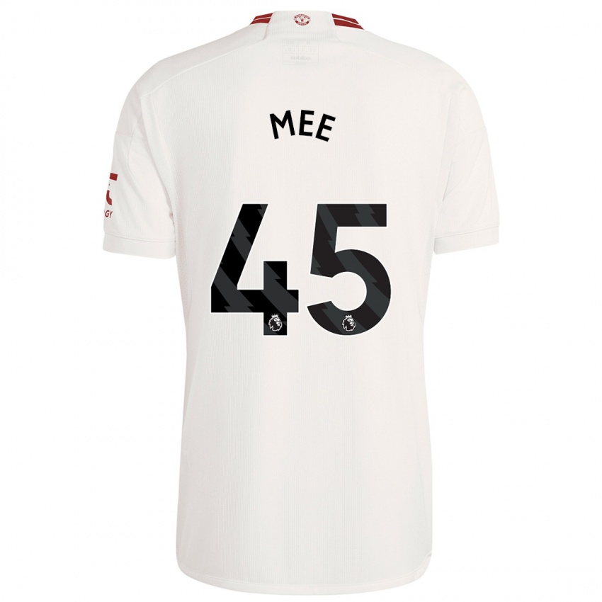 Mujer Camiseta Dermot Mee #45 Blanco Equipación Tercera 2023/24 La Camisa México