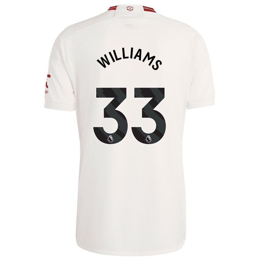 Mujer Camiseta Brandon Williams #33 Blanco Equipación Tercera 2023/24 La Camisa México